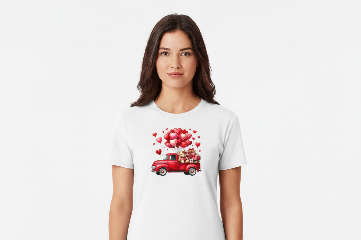 Modelo con camiseta blanca