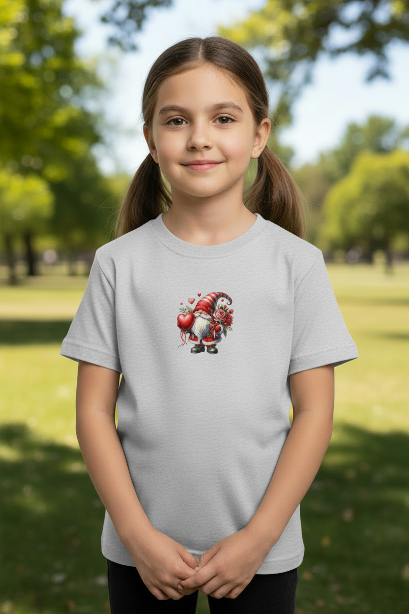 Niña piel morena con camiseta gris